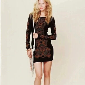 Free People Aztec Princess Embroidered Dress